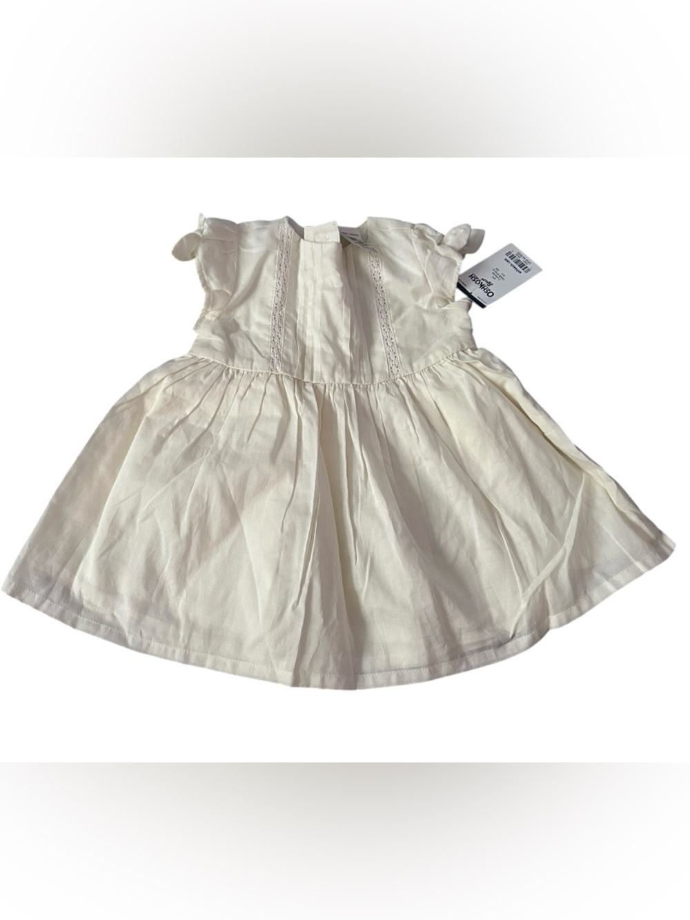 OshKosh B'gosh Cream Baby Dress with Lace Detail